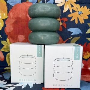Bob Totem Sage Green Candle Set of 2
